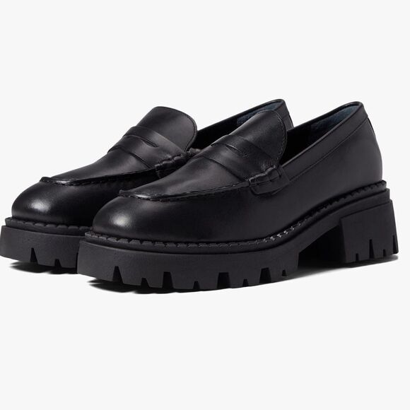 Women's Platform Chunky Clogs in Gloss Black Size 10 - Picture 1 of 3
